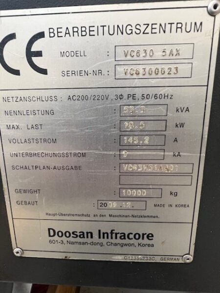 Flerop DOOSAN VC-630/5AX - Bild 10