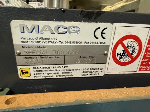 M.A.C.C. Bandsåg 300CSO - Bild 3